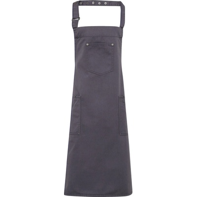 Premier Zástěra Chino PR 132 s laclem bavlněná COT390132m0899-steel Šedá ocelová