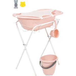 BabyJem Бебешки комплект за баня от 7 части BabyJem - Soft Pink (897)