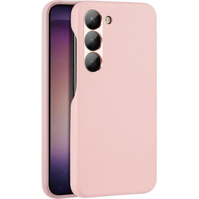 Dux Ducis Кейс от изкуствена кожа Dux Ducis Grit за Samsung Galaxy S23 Plus, съвместим с MagSafe, розов (6934913030387)