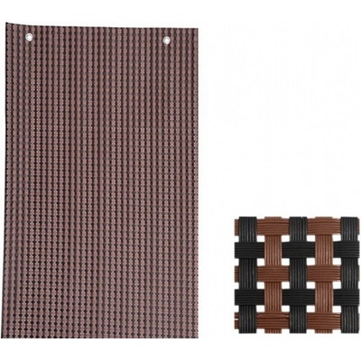Umělý ratan - polyratan zástěna 90x300cm, hnědo-šedá