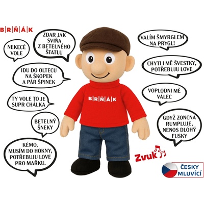 Panáček Brňák na baterie mluvicí hantecem