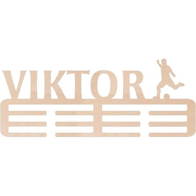 ČistéDřevo Dřevěný věšák na medaile fotbal Zvolte Muž