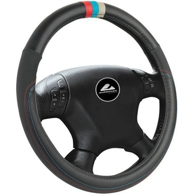 Poťah na volant - farba čierna s farebným pruhom