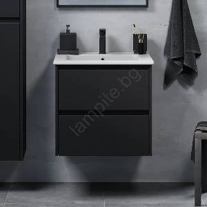 Bath Deluxe Шкаф за баня с умивалник MOLDE 60x55x46 см черен (BT0138)