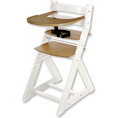 Hajdalánek Rostoucí židle Ela velký pultík bílá / dub světlý