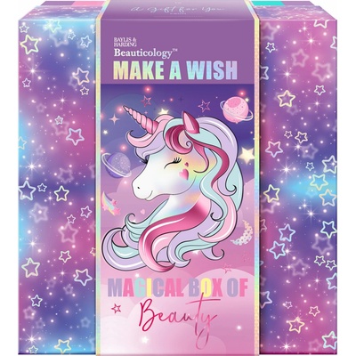 Baylis & Harding Beauticology Unicorn Candy sprchový gél 250 ml + Strawberry Candy pena do kúpeľa 250 ml + Unicorn Candy bomba do kúpeľa 120 g + Strawberry Candy bomba do kúpeľa 120 g