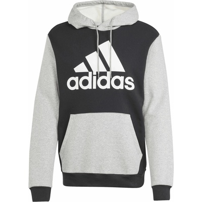 adidas Essentials Fleece BIG Logo Hoodie Černá – Zboží Mobilmania