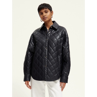 Scotch & Soda Черно дамско кожено яке Scotch & Soda Scotch & Soda | Cheren | ЖЕНИ | S