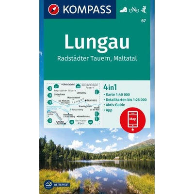Lungau, Radstadter Tauern (Kompass - 67) - turistická mapa
