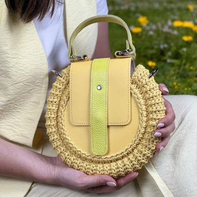 MA-LI-MA Háčkovaná kabelka 'TOY BAG' ŽLŮTÁ