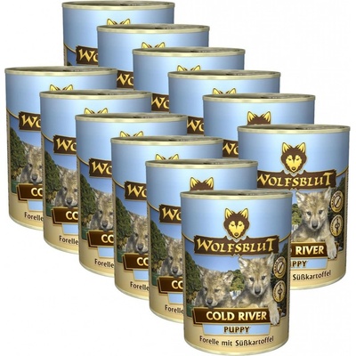Wolfsblut Cold River Puppy pstruh s batáty 12 x 395 g