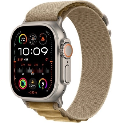 Apple Watch 49 mm žltohnedý Alpský ťah Large vyhotovenie z prírodného titánu MXN33ZM/A