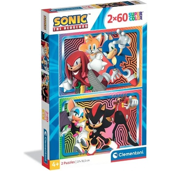 Clementoni Пъзел CLEMENTONI 2x60 части Sonic - CLEMENTONI