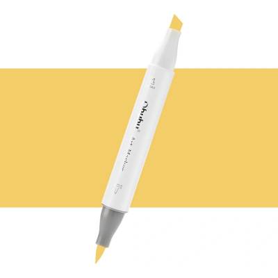 Lihová fixa OHUHU oboustranná Brush & Chisel, Yellow (YR34)