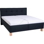 POHODA Тапицирано легло MARIA 160x200 см с място за съхранение, без матрак, антрацит (PO0015)