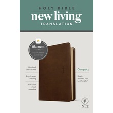 NLT Compact Bible, Filament Enabled Edition Red Letter, Leatherlike, Rustic Brown TyndaleImitation Leather