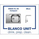 BLANCO Комплект мивка BLANCO DINAS XL 6S Compact и смесител BLANCO MILA хром (525121519414) - bay Мивка за вграждане