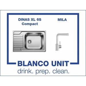 BLANCO Комплект мивка BLANCO DINAS XL 6S Compact и смесител BLANCO MILA хром (525121519414) - bay Мивка за вграждане