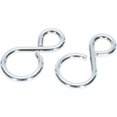 LUX-TOOLS S-hák, poniklovaný, 2 ks, 29 x 16 x pr. 5 mm