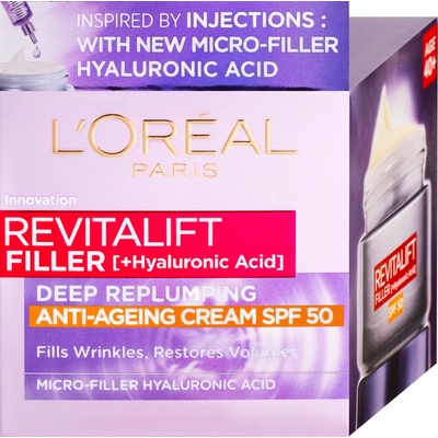 L'Oréal Revitalift Filler Anti ageing cream SPF50 pleťový krém 50 ml