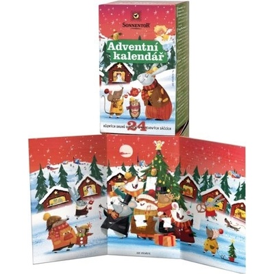 SONNENTOR Čajový adventný kalendár NOVINKA 24 nálevových vrecúšok 37,5g | SONNENTOR