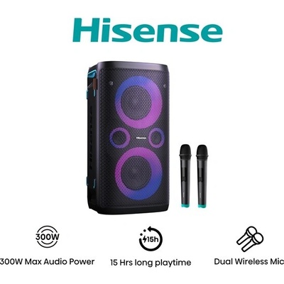 Hisense Party Storm1 300 W Bluetooth párty reproduktor + 2 mikrofóny 20016679