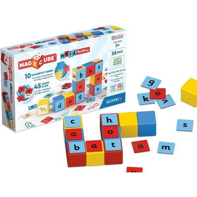 Geomag Магнитен конструктор, Geomag, Magicube, Съставяне на думи, 55 части