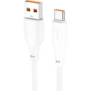 hoco. X96 Force 100W зарядно устройство с кабел USB-A - Type-C, бял, 1 м