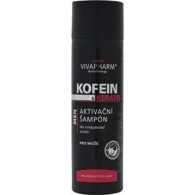 VIVAPHARM Kofeinový šampon pro muže s keratinem 200 ml
