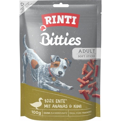 RINTI Bitties Adult Soft Sticks kačacie s ananásom a kiwi 100 g
