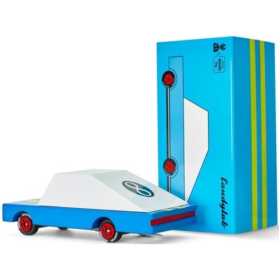 Candylab Toys drevené autíčko Candycar Blue Racer 8