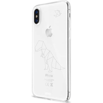 Artwizz NoCase - ултра-тънък TPU калъф за iPhone XS, iPhone X с T-Rex мотив (прозрачен)