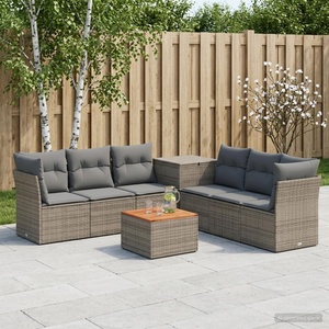 vidaXL Комплект дивани 8 бр. Сив и тъмен сив 55 x 55 x 37 см (3448280)