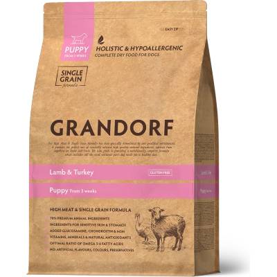 Grandorf Puppy Lamb & Turkey - Хипоалергенна храна за кученца с агнешко и пуешко месо (1 кг / 10 кг)