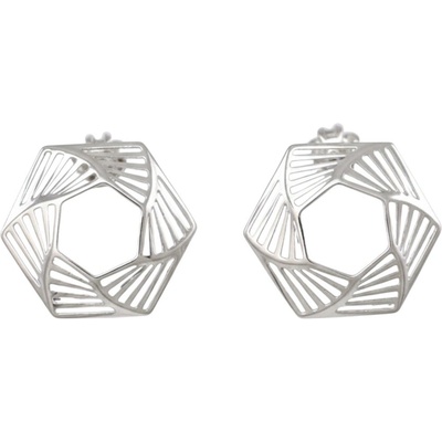 Soliter Moderné strieborné náušnice Šesťuholník 431 001 02761 04