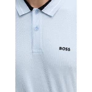 BOSS Green тениска с яка мъжка от памук с еластан (50559369) - answear - 121,24 лв