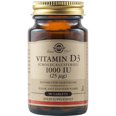 Solgar Vitamin D3 1000 IU [90 Таблетки]