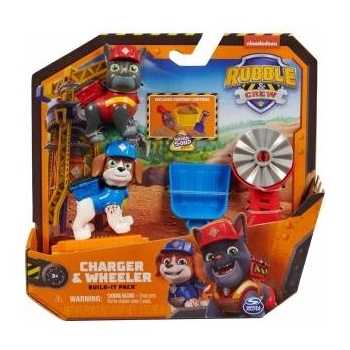 Spin Master Paw Patrol Charger y Wheeler Rubble & Crew pack 2 figures