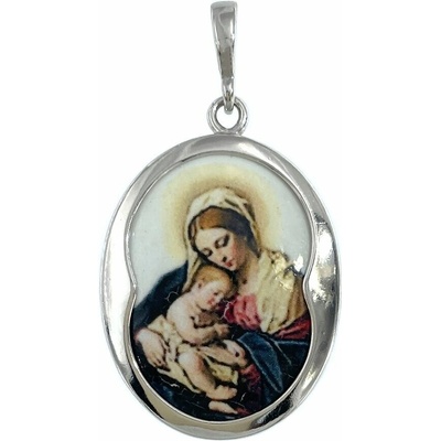 Infinitysilver Přívěsek madonka bílo červeno modrá 446759009