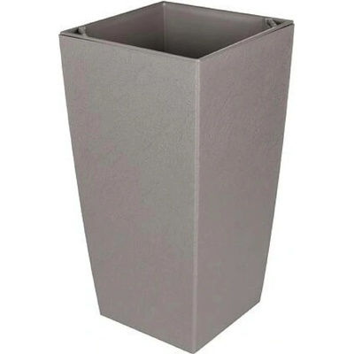 Plastkon Květináč Eliot Stone šedý 28,4 x 28,4 x 57,2 cm