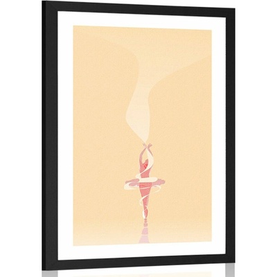 Plakát s paspartou baletka - 40x60 white