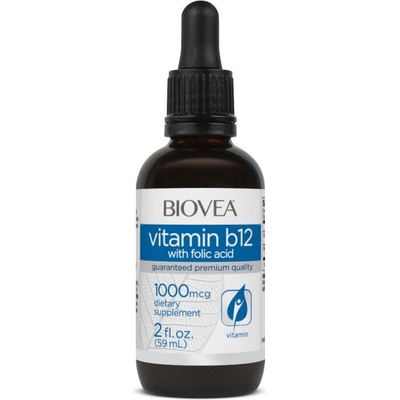 Biovea Vitamin B12 with Folic Acid Drops - Витамин B12 + Фолиева Киселина | 59ml (7961)