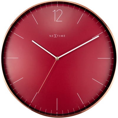 NeXtime Стенен часовник Essential XXL медно-червен (3258RO)