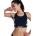 Roxy Active Crop Top bikini top - Blue (Anthracite Im Fleur Real)