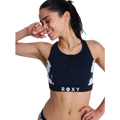 Roxy Active Crop Top bikini top - Blue (Anthracite Im Fleur Real)