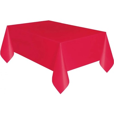 Unique Party Пластмасова покривка за маса - червена 137 x 274 см