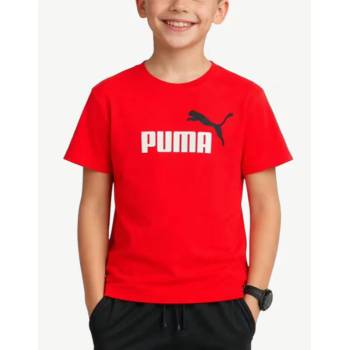 PUMA Essentials+ Two-Tone Logo Tee Red