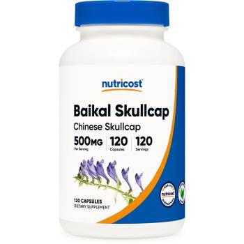 Nutricost Шлемник байкалски 500 mg 120 капсули | Nutricost (67043 (241101) NC)