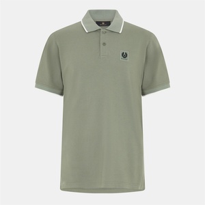 BELSTAFF Блуза с яка BELSTAFF Tipped Polo Shirt - Sage Green