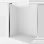 Mexen Kioto L душ параван Walk-in 90 x 200 см, матиран, черен - 800-090-103-70-30 (800-090-103-70-30)